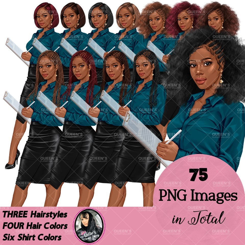 Afro Teacher clipart, Teachers, Teaching clipart, Lady Boss clipart, Teacher clipart, Teacher's Day clipart, Fashion girl, Boss Woman clipart