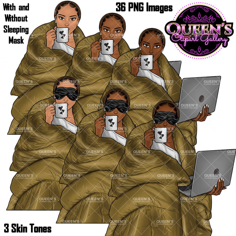 Relax at home, Fashion girl clipart, Cozy Clipart, Mindfulness, African American clipart, Cozy girl clipart, Calming, Coffee girl clipart
