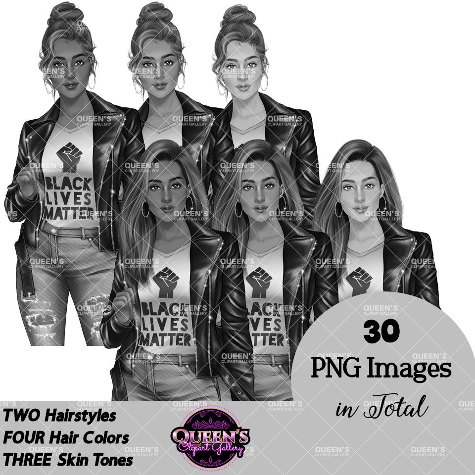 Black Lives Matter clipart, Denim jeans girl, Hands up clipart, BLM, Black lives, Juneteenth clipart, Girl Power, Fashion girl clipart