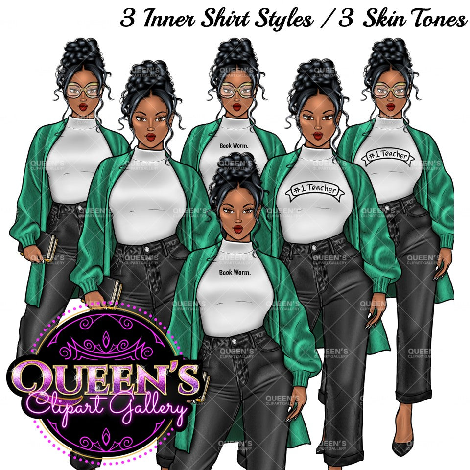 Denim girl clipart, Black girl magic, Fashion girl clipart, African American woman, Afro girl clipart, Girl boss, Teacher clipart, Boss lady