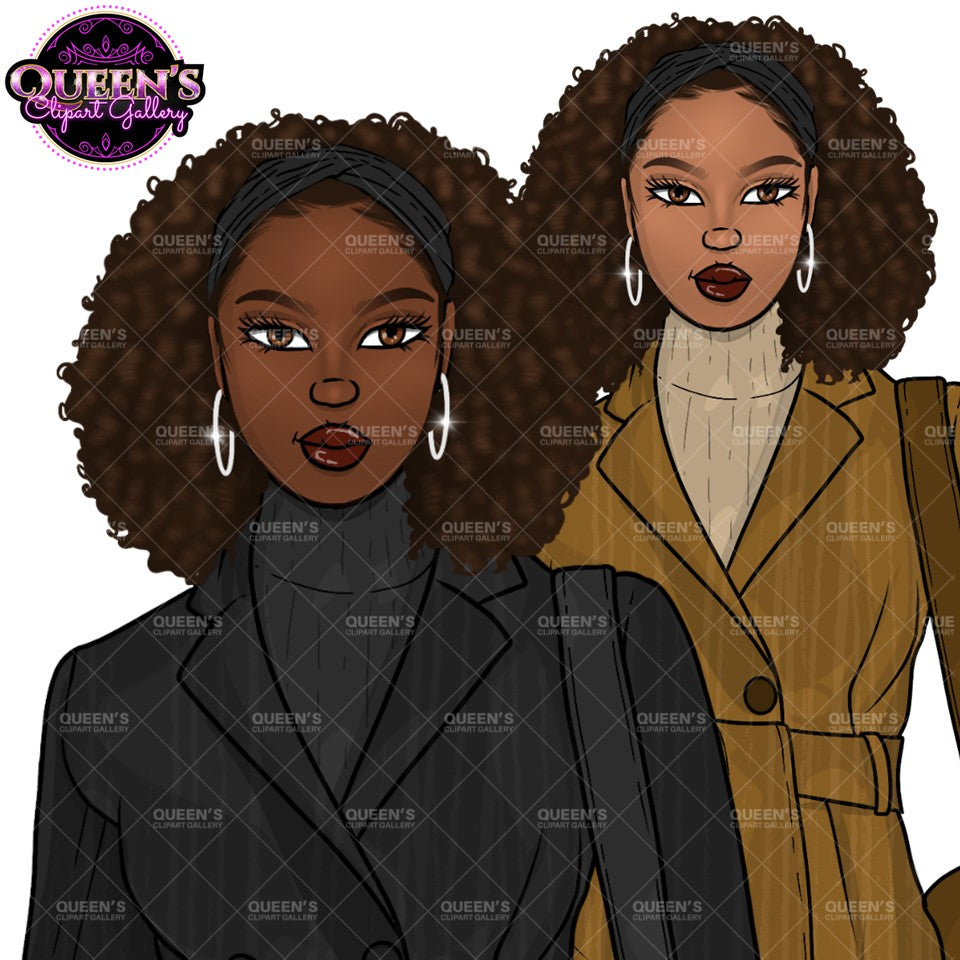 African American woman, Afro girl clipart, Fashion clipart, Black woman clipart, Black girl magic, Fashion girl clipart, Girl boss clipart