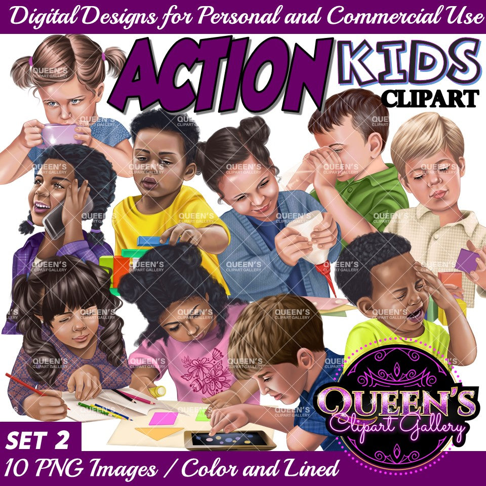 Action kids clipart, Kids clipart, Elementary students, Primary grade students, Kids, Children clipart, Young Kids clipart, Kiddos clipart