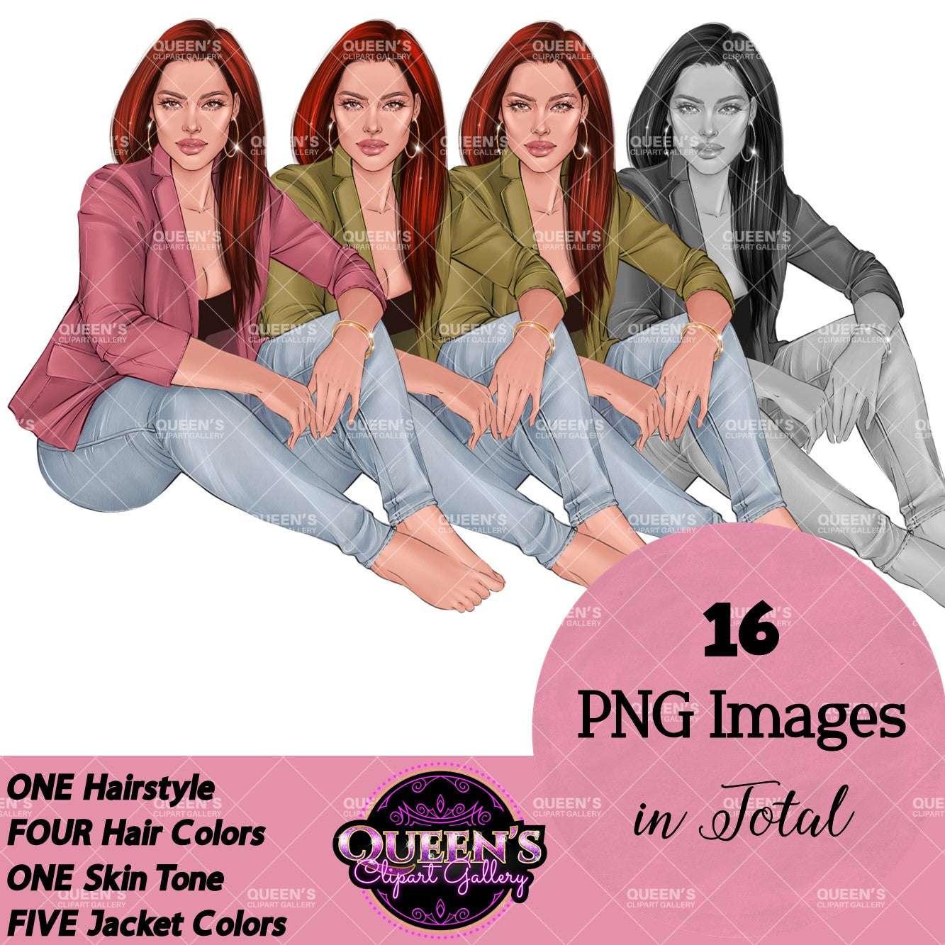 Boss lady clipart, Denim girl clipart, Fashion girl clipart, Denim woman, Girl boss clipart, Jeans girl clipart, Fashion illustration, Woman