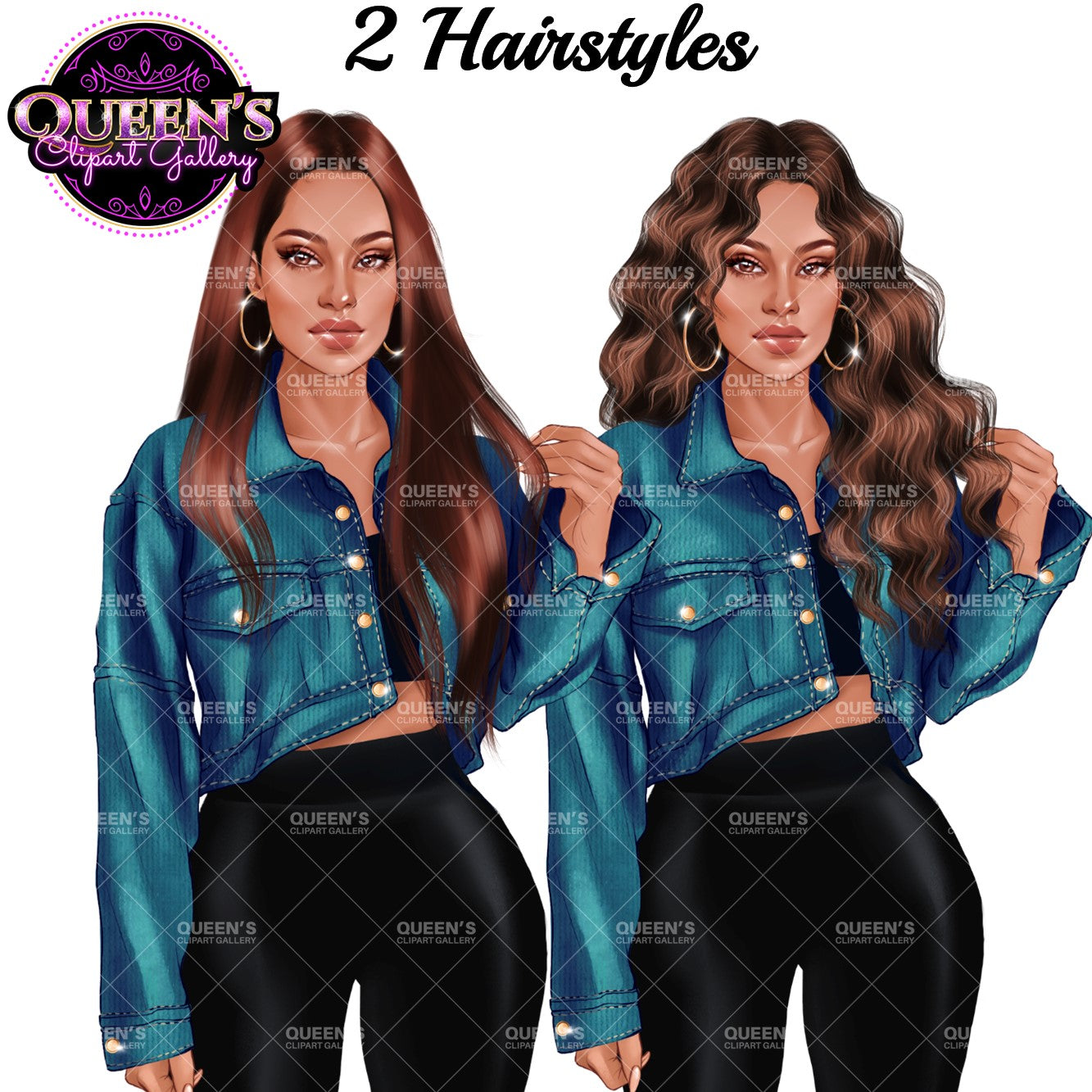 Denim Jeans Girl, Afro Denim jeans girl, Jeans girl clipart, Teenager clipart, Fashion girl clipart, Fashion illustration, Afro girl clipart