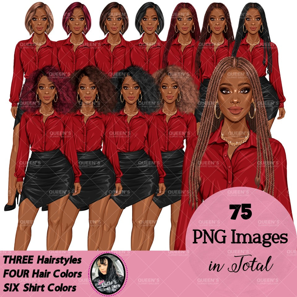Afro woman, Boss lady, Business Lady, Lady boss, Boss babe, Fashion girl clipart, Business woman, Fashion illustration, Woman in skirt