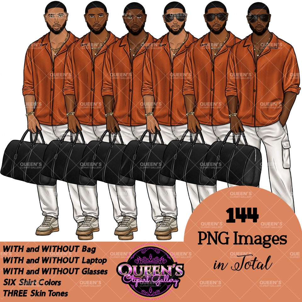 Man clipart, Handsome man clipart, Boyfriend clipart, Casual man clipart, Male clipart, African American man clipart, Black man clipart