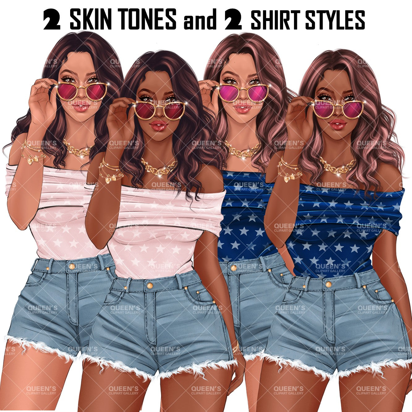 Summer girl clipart, Curvy denim girl, Short jeans girl clipart, Girl in shorts, Woman clipart, Fashion girl clipart, Girl boss, Fashion woman
