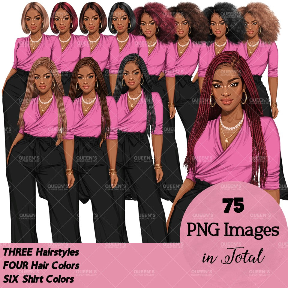 Afro Boss lady, Business Lady, Lady boss clipart, Boss babe, Fashion girl clipart, Business woman clipart, Fashion illustration, Afro girl