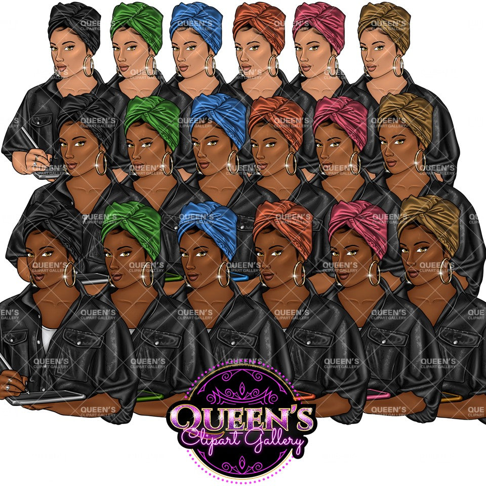 Artist clipart, Technology clipart, Afro girl clipart, Woman on iPad clipart, Black woman clipart, Black girl magic, Fashion girl, Black girl