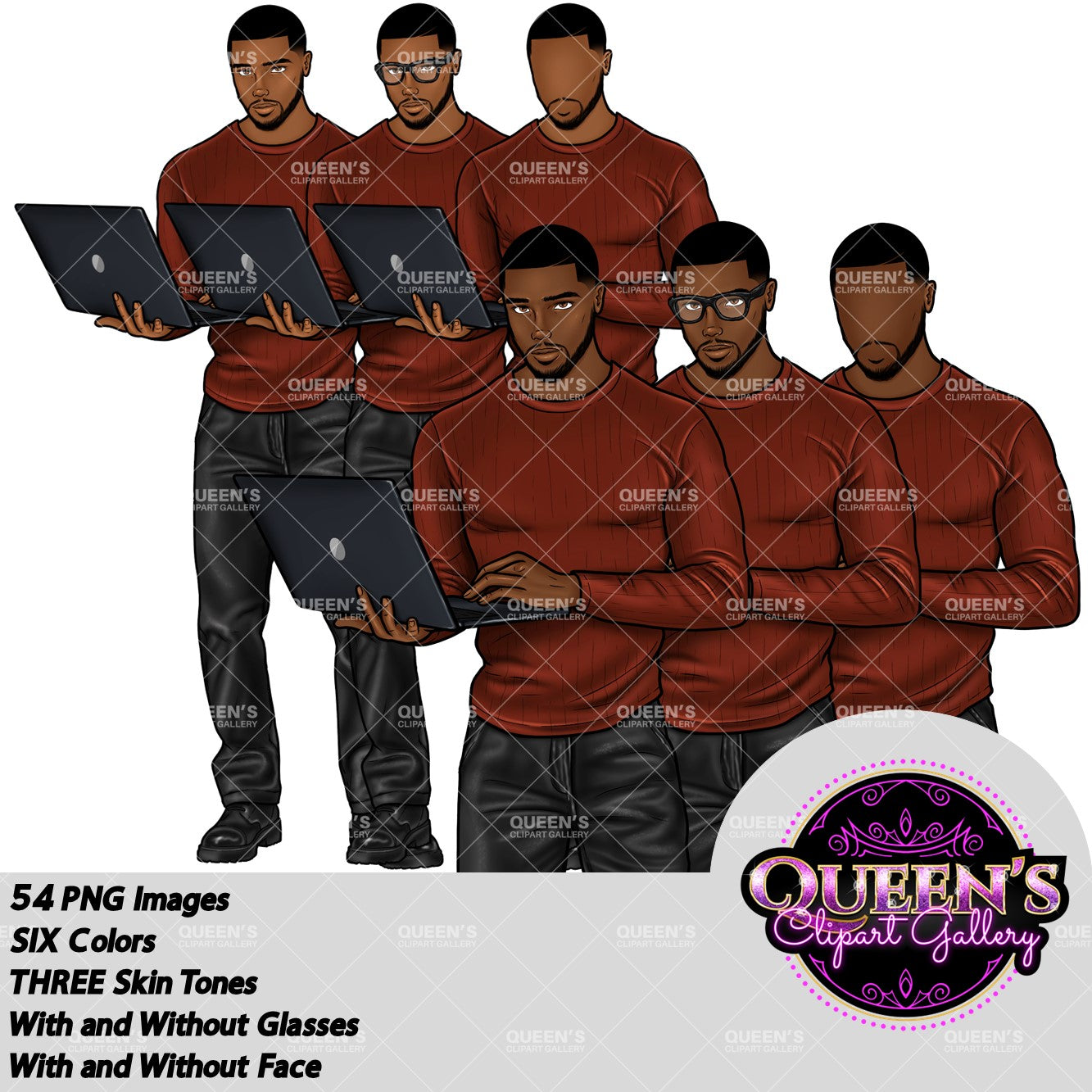 Man clipart, Handsome man clipart, Boyfriend clipart, Casual man clipart, Male clipart, African American man clipart, Black man clipart