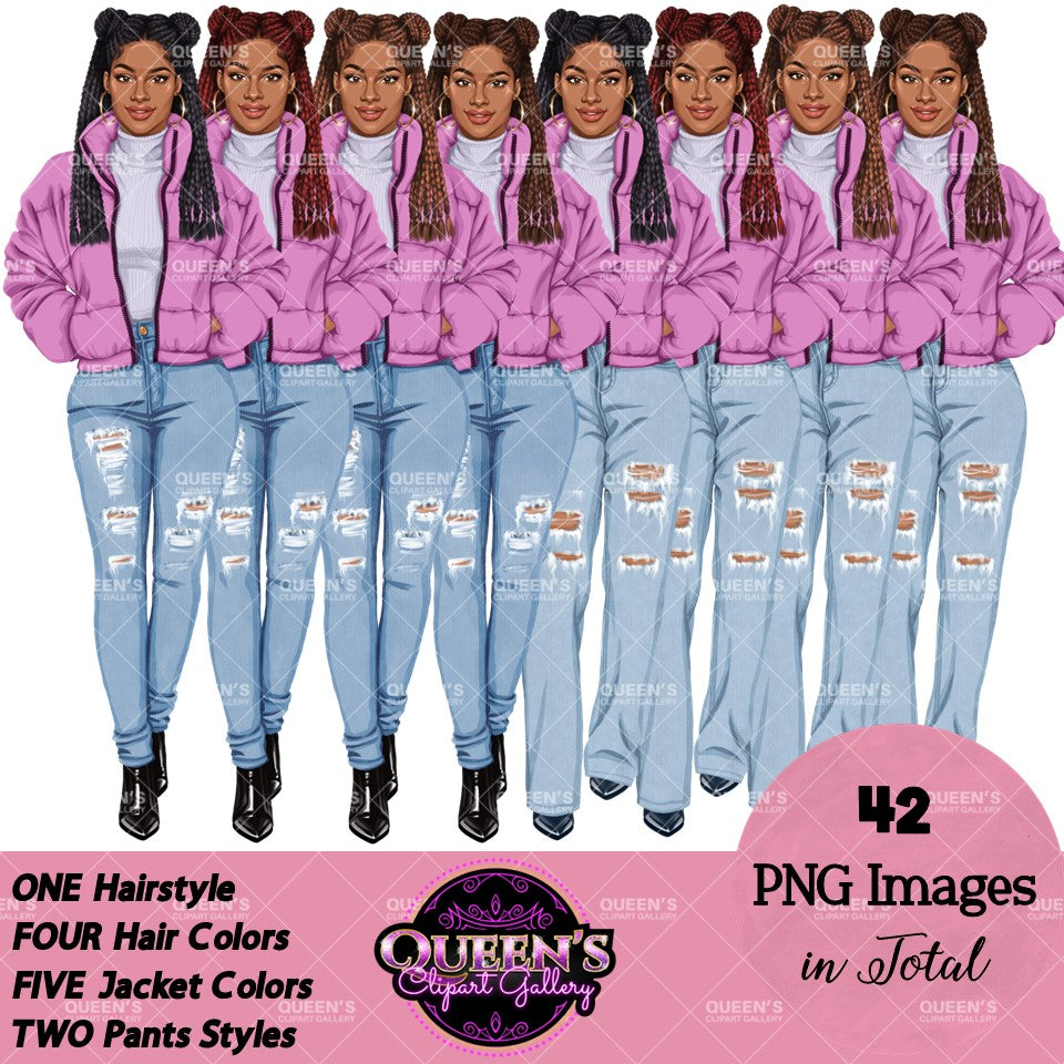 Afro Denim jeans girl, Jeans girl clipart, Teenager clipart, Fashion girl clipart, Fashion illustration, Afro girl clipart, Denim Girl, Teen