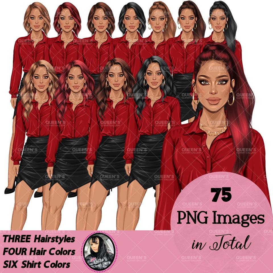 Boss lady, Business Lady, Lady boss clipart, Boss babe, Fashion girl clipart, Business woman clipart, Fashion illustration, Woman in skirt