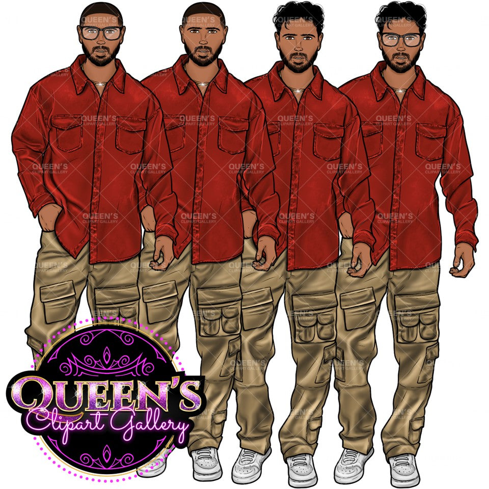 Man clipart, Handsome man clipart, Boyfriend clipart, Casual man clipart, Male clipart, African American man clipart, Black man clipart