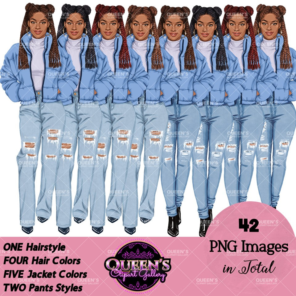 Afro Denim jeans girl, Jeans girl clipart, Teenager clipart, Fashion girl clipart, Fashion illustration, Afro girl clipart, Denim Girl, Teen