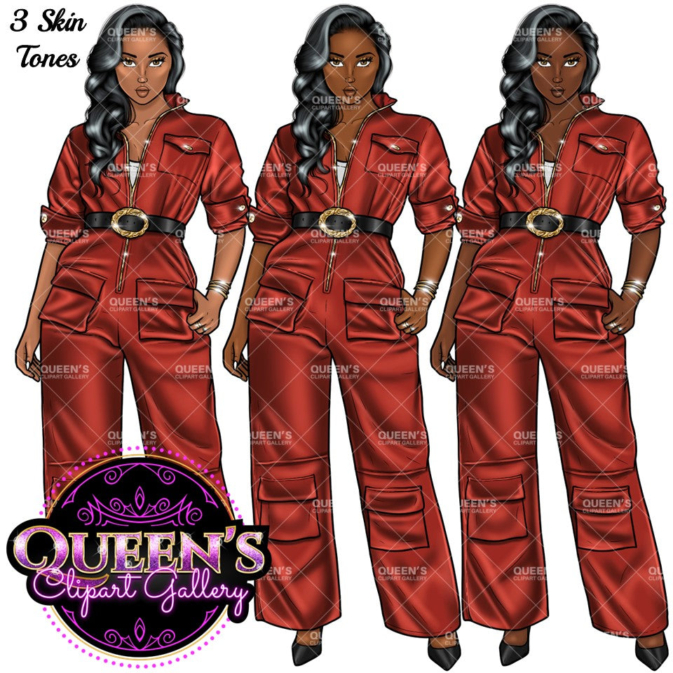 Denim girl clipart, Woman in Bodysuit, Fashion girl clipart, Black girl magic, African American woman clipart, Afro girl clipart Curvy girl