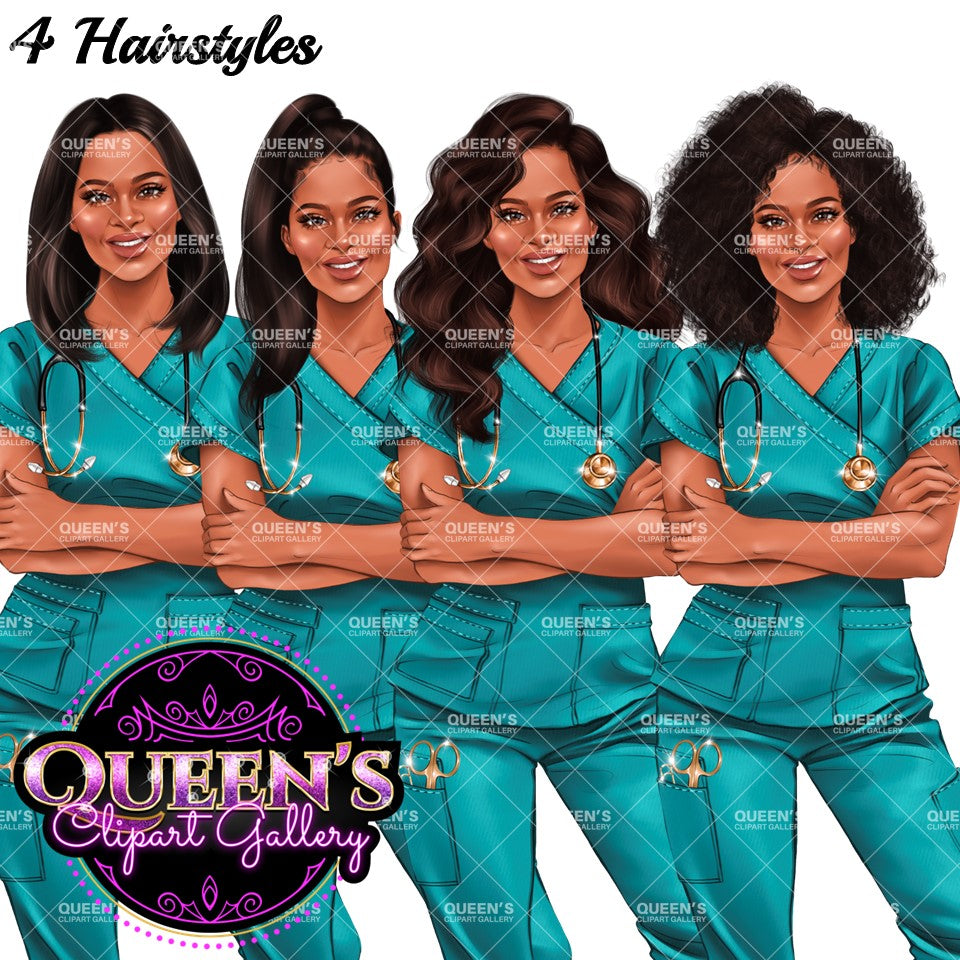 HealthCare Clipart, Nurse Clipart PNG, Doctor Nurse Clipart, Fashion Nurse Doll, Fashion Illustration, Medical Clipart, Medical Worker