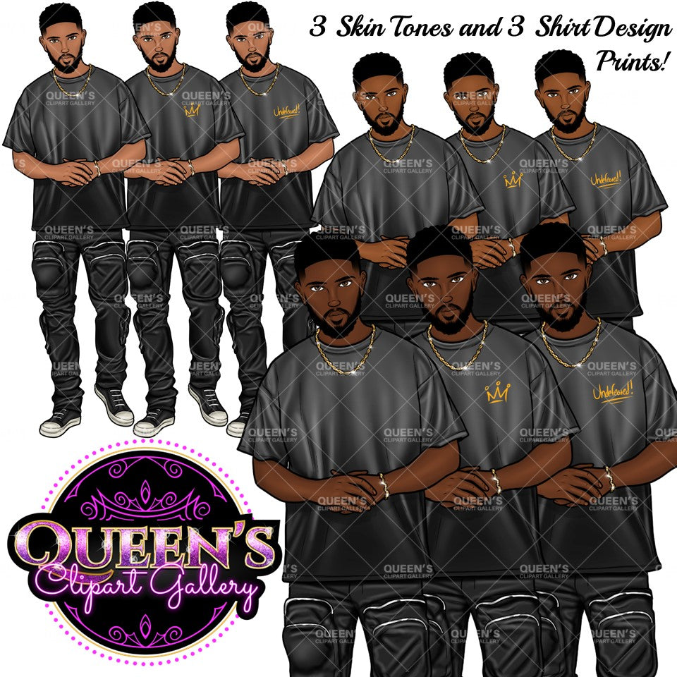Man clipart, Handsome man clipart, Boyfriend clipart, Casual man clipart, Male clipart, African American man clipart, Black man clipart
