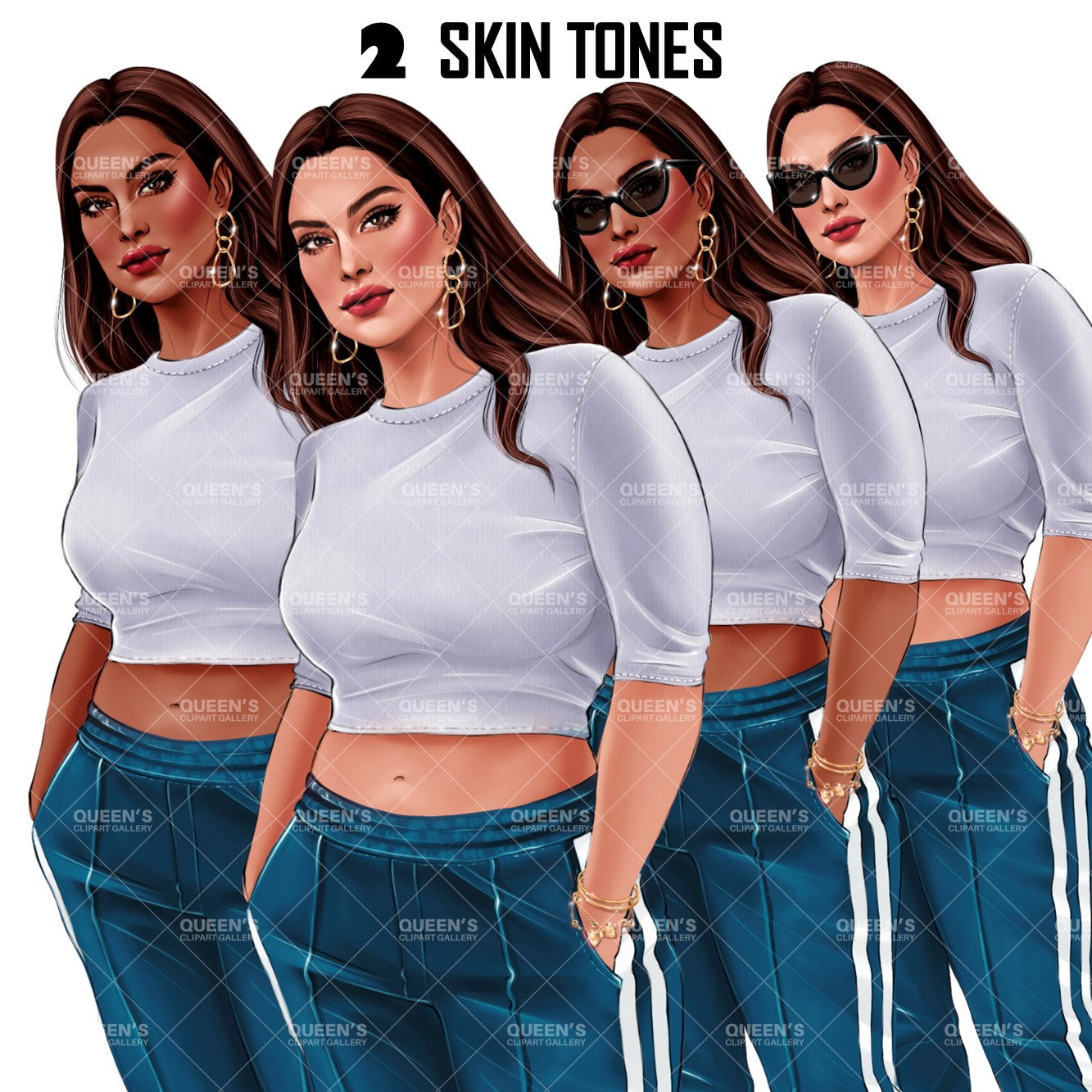 Gym Casual, Sporty girl clipart, Boss girl, Fashion girl clipart, Fashion illustration clipart, Curvy girl, Curvy woman png, Fitness Png