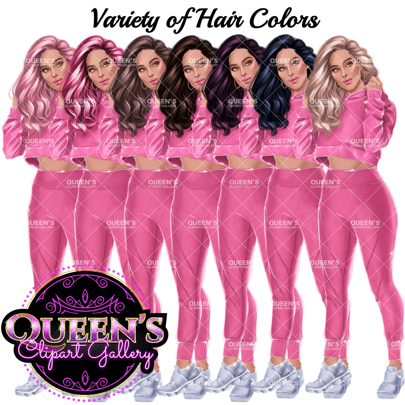 Fitness Graphics, Gym Girl, Sport Girl Clipart, Woman workout, Curvy Girl Clipart, Afro Woman, Fashion Girl, Fashion Illustration Clipart