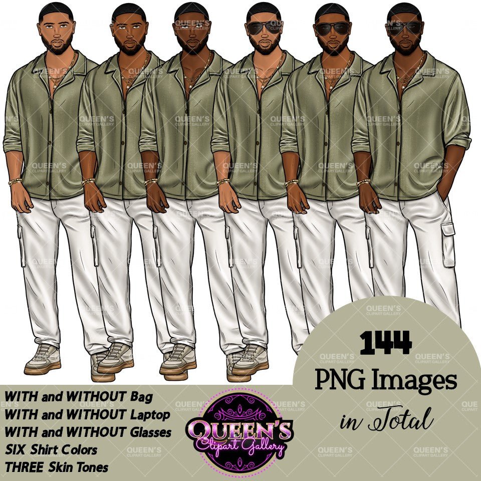 Man clipart, Handsome man clipart, Boyfriend clipart, Casual man clipart, Male clipart, African American man clipart, Black man clipart