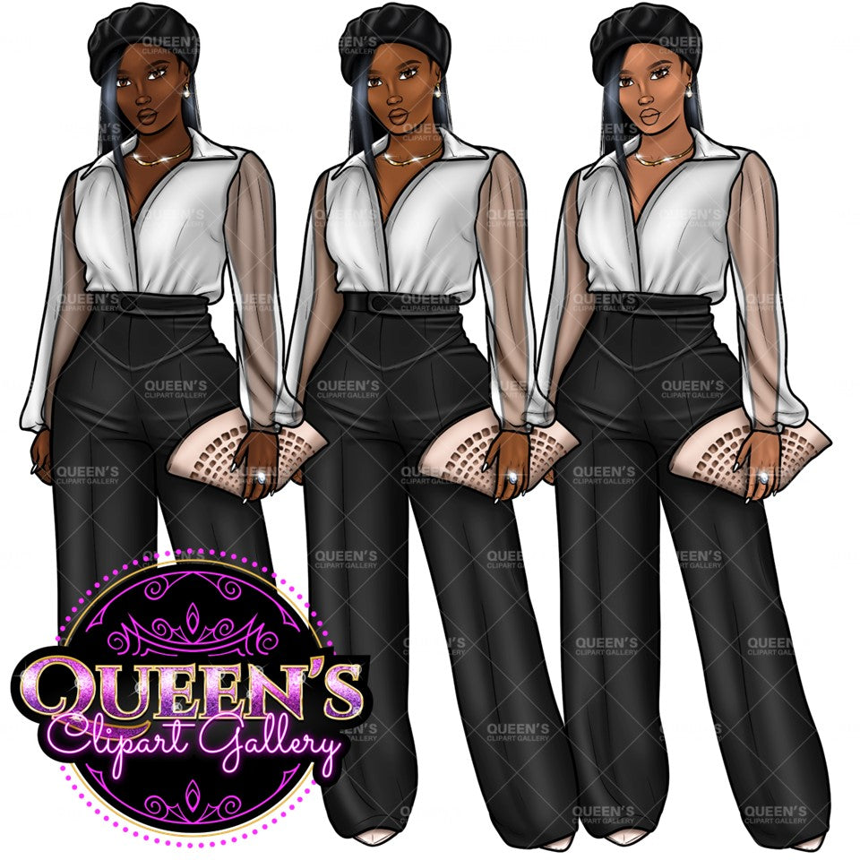 Afro girl clipart, African American woman, Black woman clipart, Black girl magic, Fashion girl clipart, Girl boss, Curvy girl, Black Queen