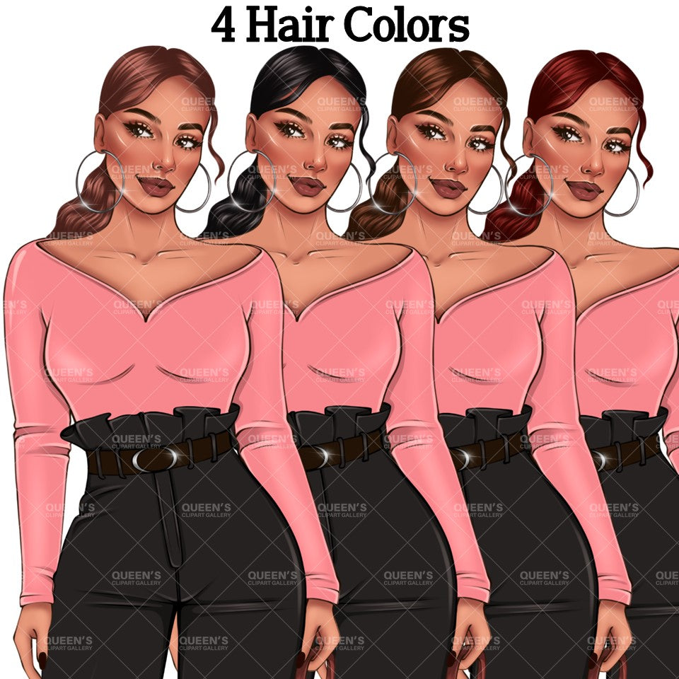 Black girl magic PNG, Afro girl clipart, Fashion girl clipart, Black woman clipart, Boss lady, Curvy girl clipart, African American woman