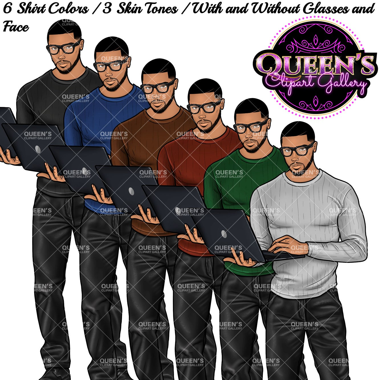 Man clipart, Handsome man clipart, Boyfriend clipart, Casual man clipart, Male clipart, African American man clipart, Black man clipart