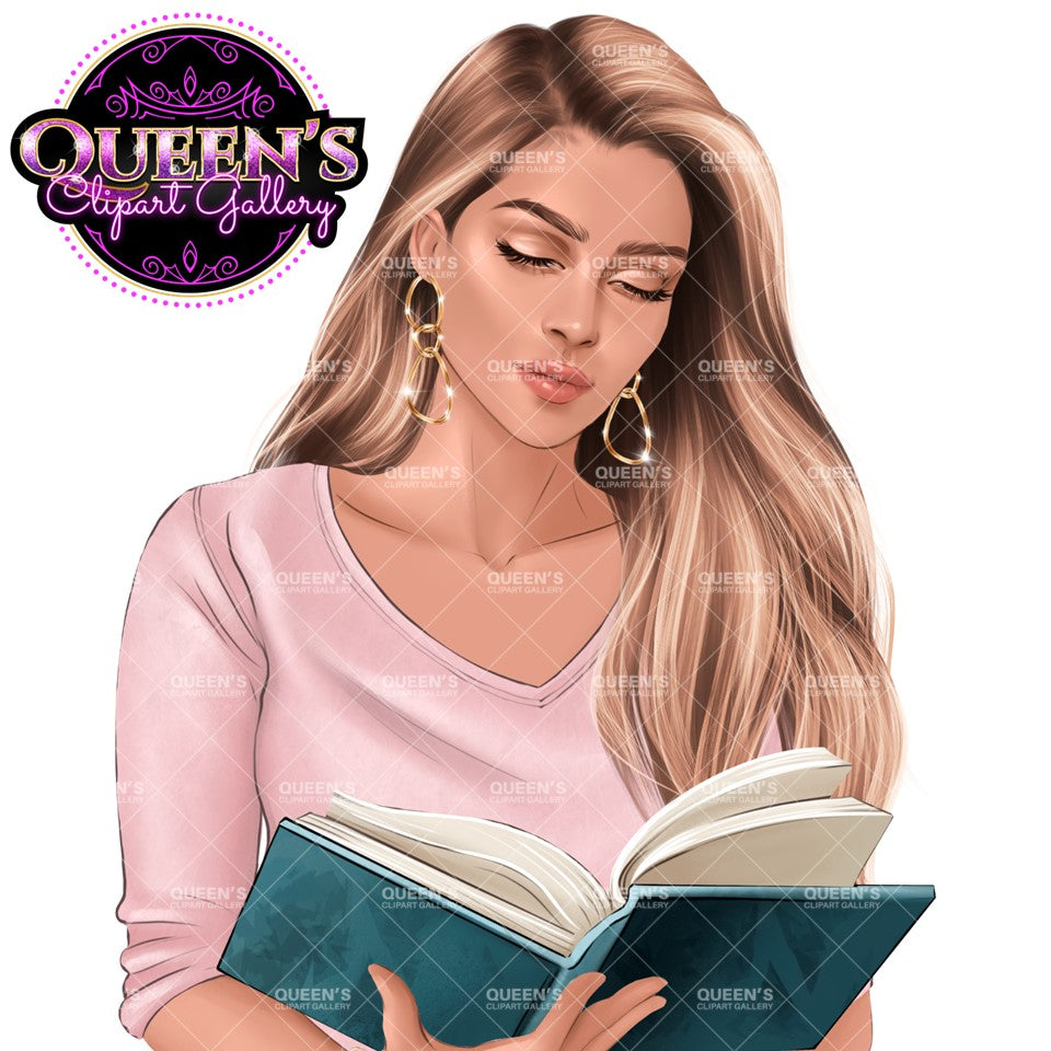 l Love Books Clipart, Bookworm Life, Booklover girl, Reading girl, Reading woman, Bookish Illustration, Planner Clipart, Booklover Clipart