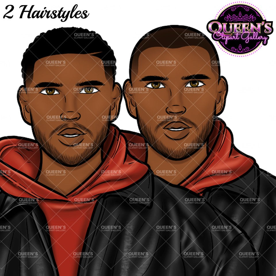 Man clipart, Handsome man clipart, Boyfriend clipart, Casual man clipart, Male clipart, African American man clipart, Black man clipart