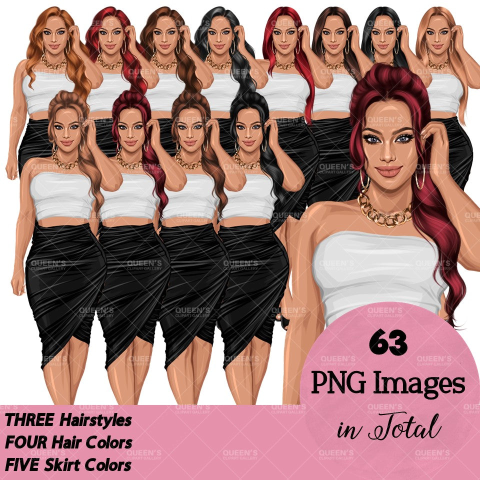 Black girl PNG, African American woman, Afro girl, Summer clipart, Woman in skirt, Fashion girl clipart, White woman, Summer girl clipart, Beach time, Fashion illustration