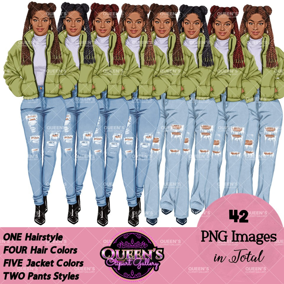 Afro Denim jeans girl, Jeans girl clipart, Teenager clipart, Fashion girl clipart, Fashion illustration, Afro girl clipart, Denim Girl, Teen
