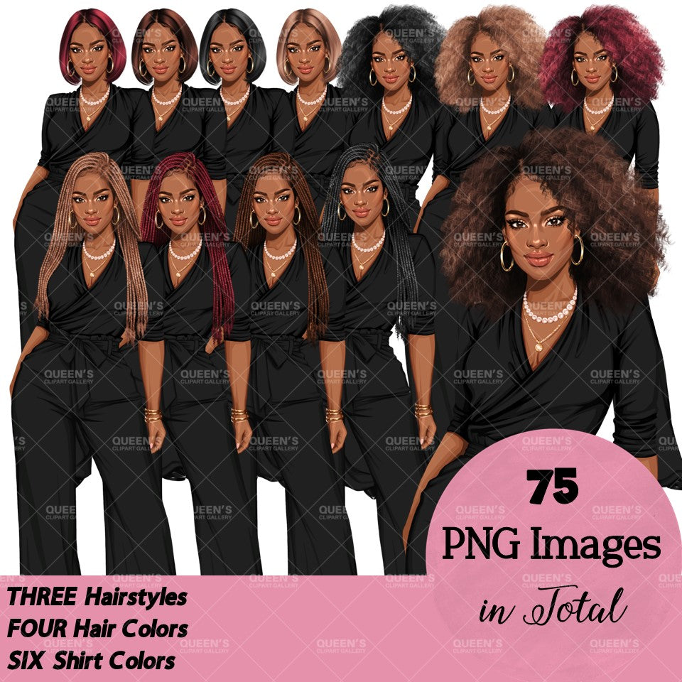 Afro Boss lady, Business Lady, Lady boss clipart, Boss babe, Fashion girl clipart, Business woman clipart, Fashion illustration, Afro girl