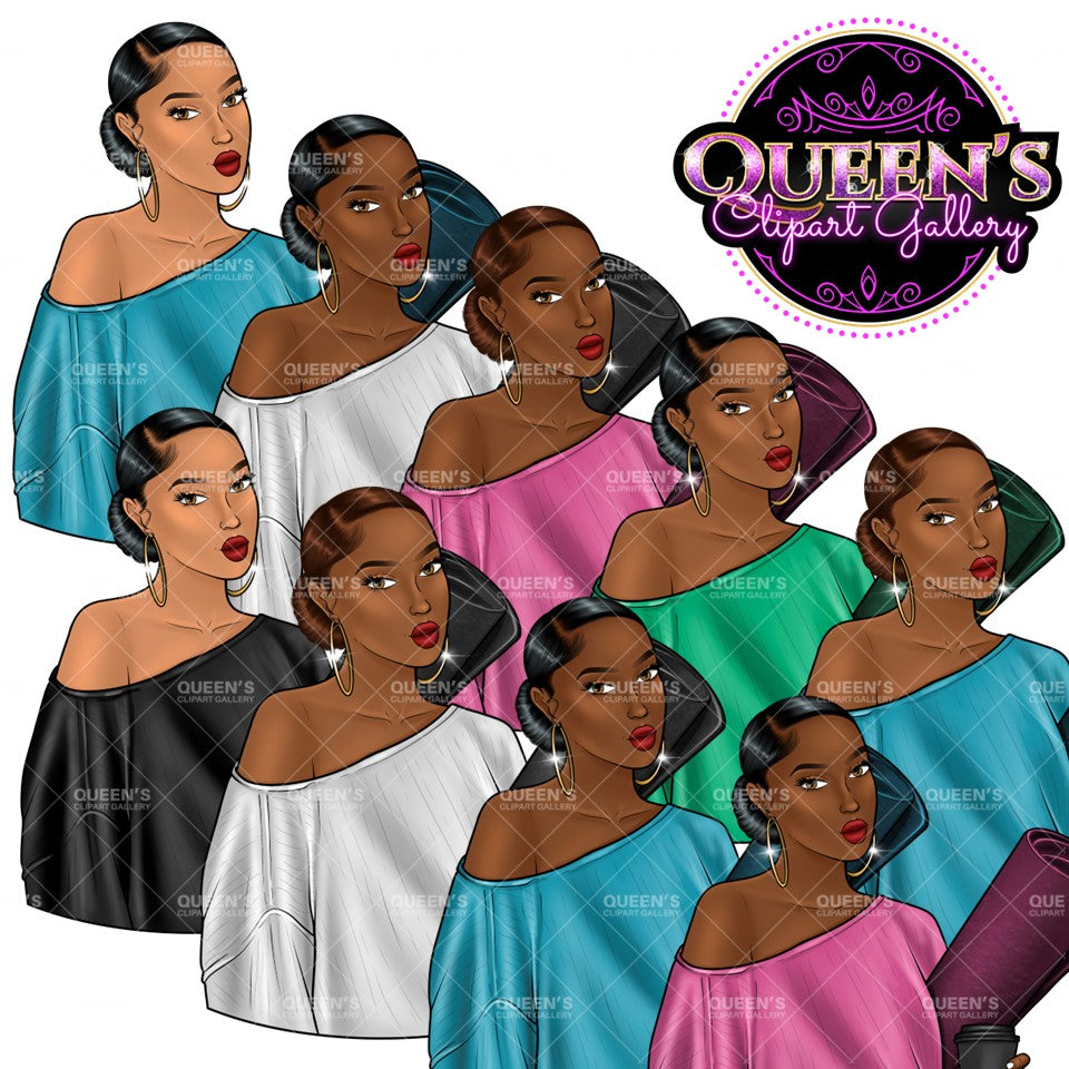 Yoga girl clipart, Meditation, Meditate, Relax at home, Fashion girl clipart, Cozy Clipart, Mindfulness clipart, African American clipart