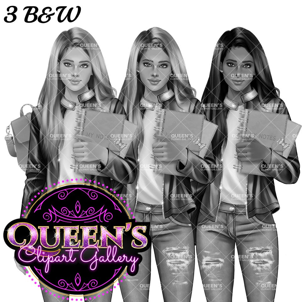 School girl, Teenager clipart, Teen girl clipart, Student Clipart, Booklover clipart, I love books clipart, Fashion girl clipart, Teenager