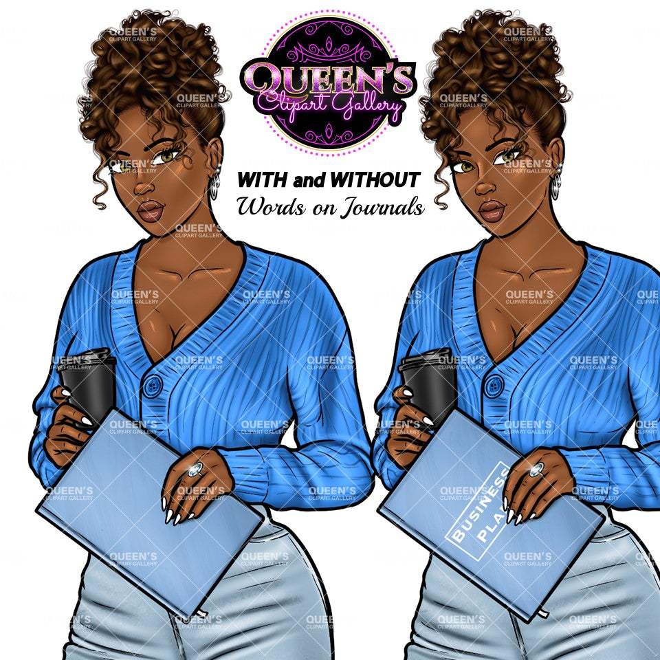 Denim girl clipart, Black girl magic, Fashion girl clipart, African American woman, Afro girl clipart, Girl boss, Fashion illustration, Boss lady