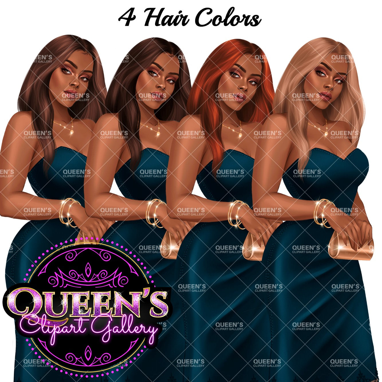 Woman in Red Dress, Lady boss, Woman clipart, Fashion girl clipart, Fashion illustration clipart, Curvy girl, Woman in dress, Fashion woman