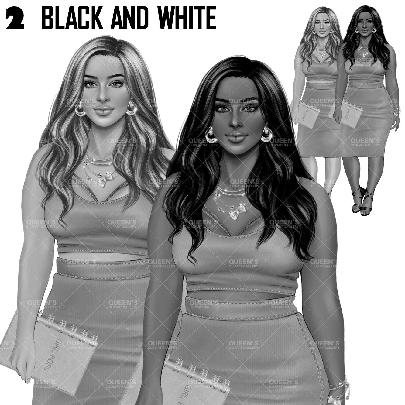 Boss girl, Fashion girl clipart, Fashion illustration clipart, Curvy girl clipart, White woman clipart, Business woman, Curvy woman png, Girl boss, Planner girl