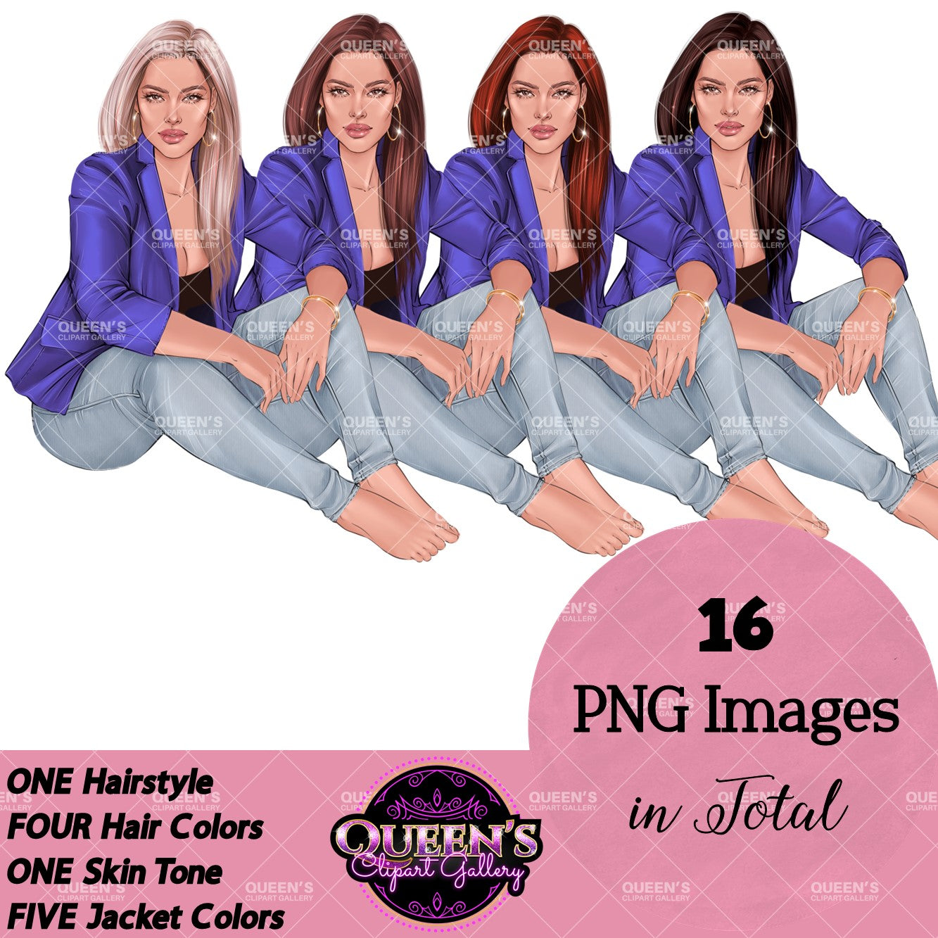 Boss lady clipart, Denim girl clipart, Fashion girl clipart, Denim woman, Girl boss clipart, Jeans girl clipart, Fashion illustration, Woman