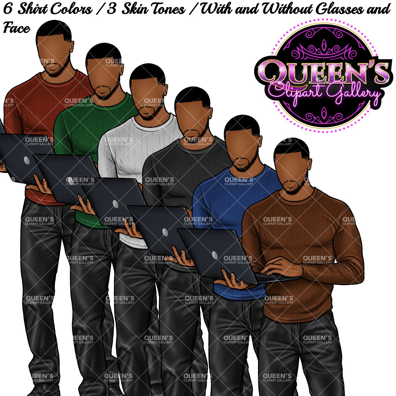 Man clipart, Handsome man clipart, Boyfriend clipart, Casual man clipart, Male clipart, African American man clipart, Black man clipart