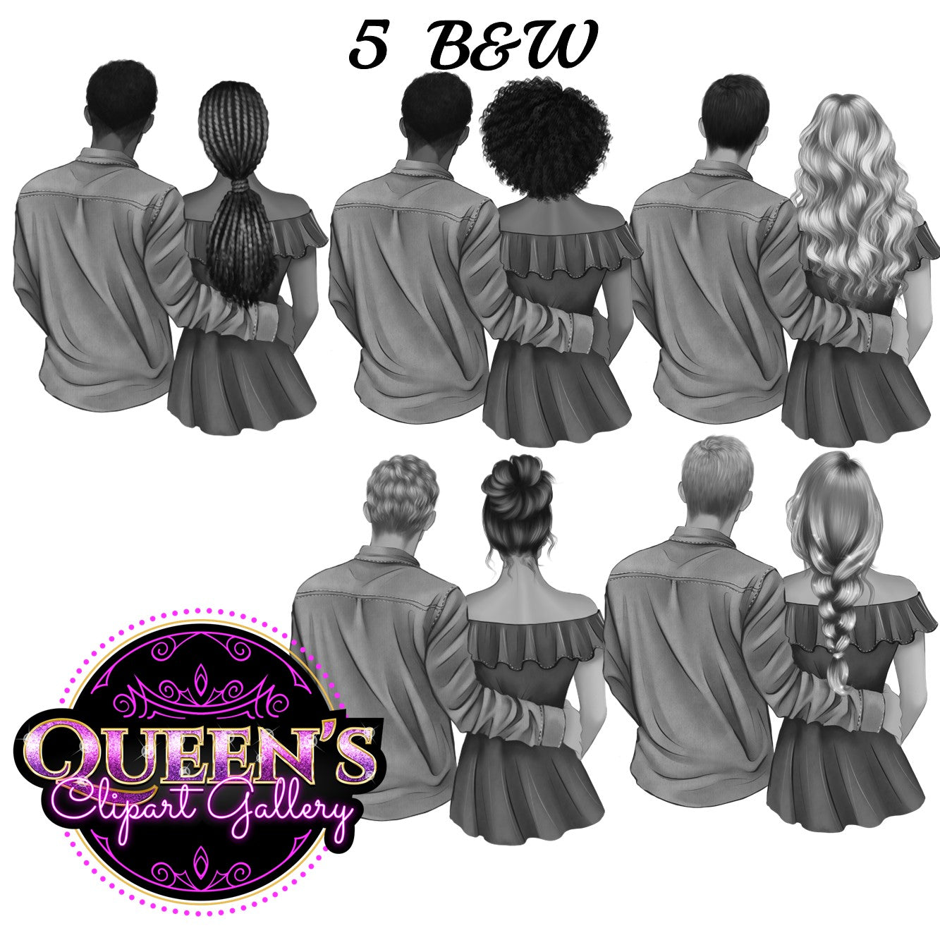 Valentine Couple, Couple clipart, Friends clipart, Boyfriend clipart, Fashion couple, Family clipart, Custom girlfriend and boyfriend clipart