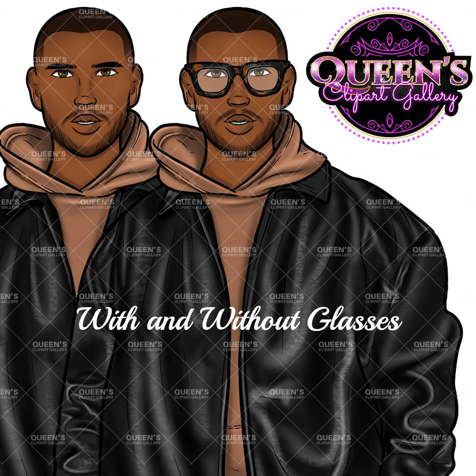 Man clipart, Handsome man clipart, Boyfriend clipart, Casual man clipart, Male clipart, African American man clipart, Black man clipart