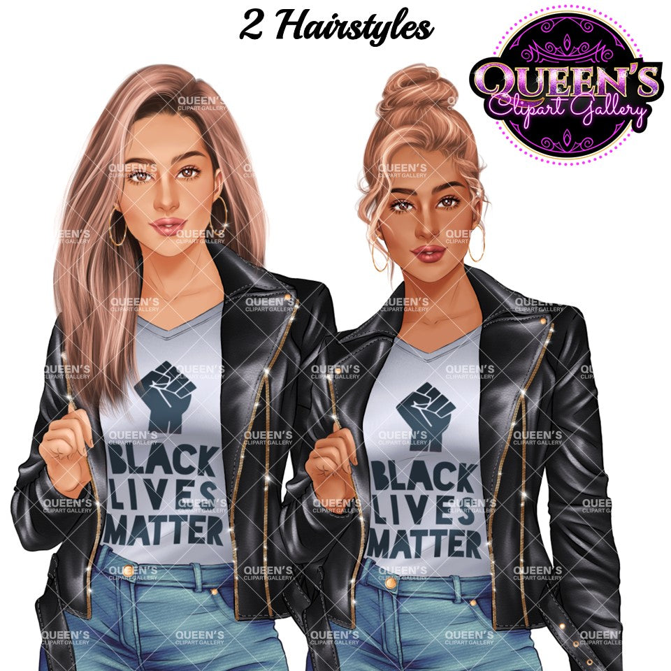 Black Lives Matter clipart, Denim jeans girl, Hands up clipart, BLM, Black lives, Juneteenth clipart, Girl Power, Fashion girl clipart