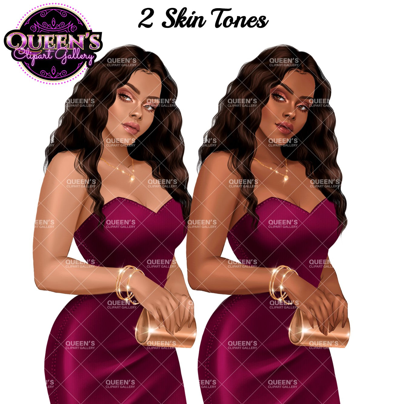 Woman in Red Dress, Lady boss, Woman clipart, Fashion girl clipart, Fashion illustration clipart, Curvy girl, Woman in dress, Fashion woman