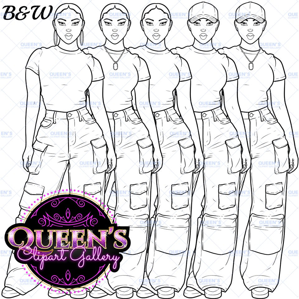 Army Clipart, Afro Military Woman Clipart, Fashion Girl Clipart, Veteran Day Clipart, Afro Female Troops, Memorial Day, Veteran, Soldier