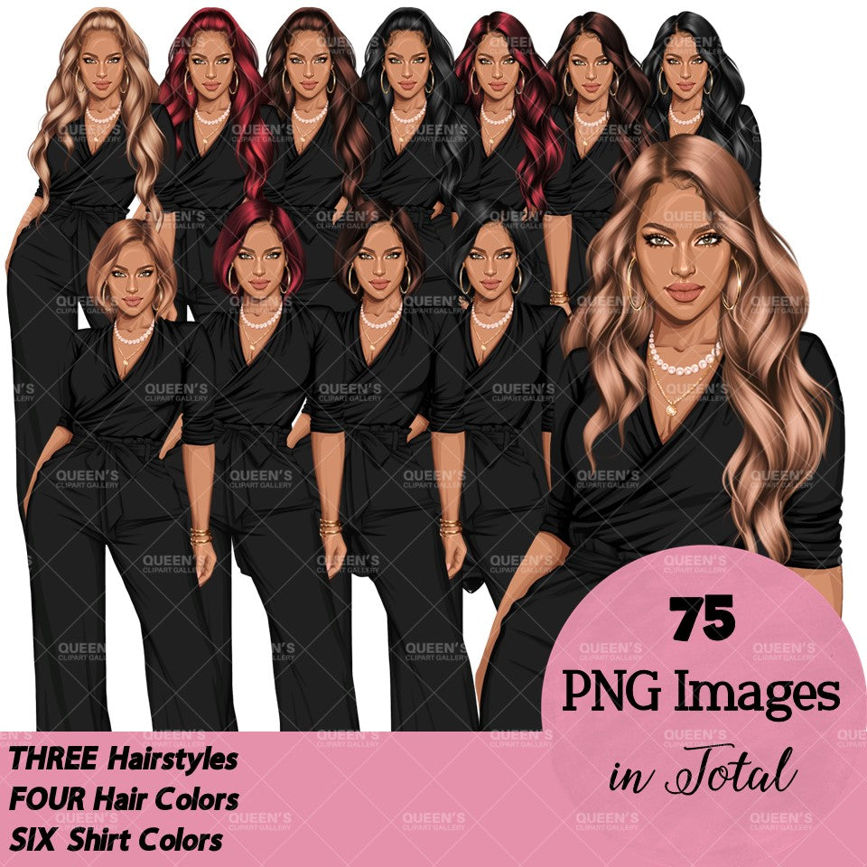 Afro Boss lady, Business Lady, Lady boss clipart, Boss babe, Fashion girl clipart, Business woman clipart, Fashion illustration, Afro girl