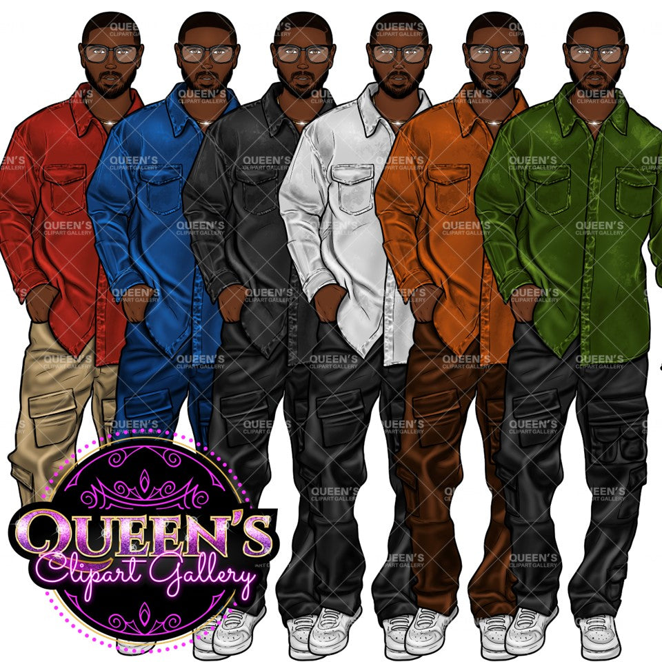 Man clipart, Handsome man clipart, Boyfriend clipart, Casual man clipart, Male clipart, African American man clipart, Black man clipart