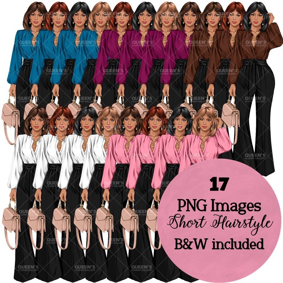 Boss girl, Fashion girl clipart, Fashion illustration clipart, Boss lady clipart, White woman clipart, Business woman, Curvy woman png