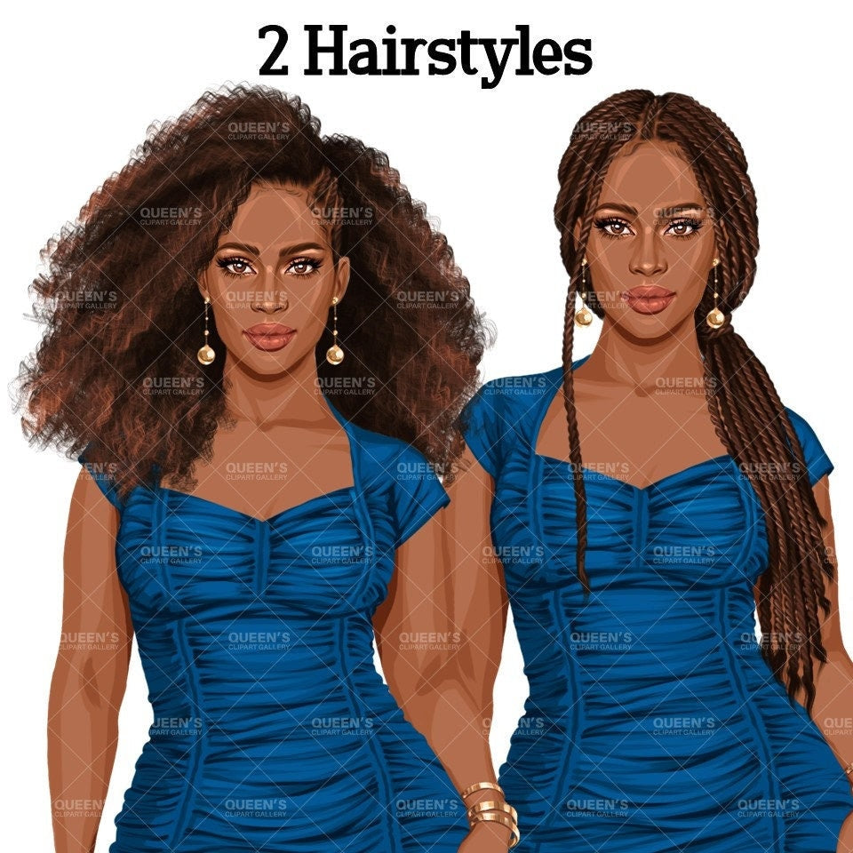 Elegant woman, Woman in dress, Black girl magic, Afro girl clipart, Fashion girl clipart, Black woman clipart, Boss lady, Curvy girl clipart