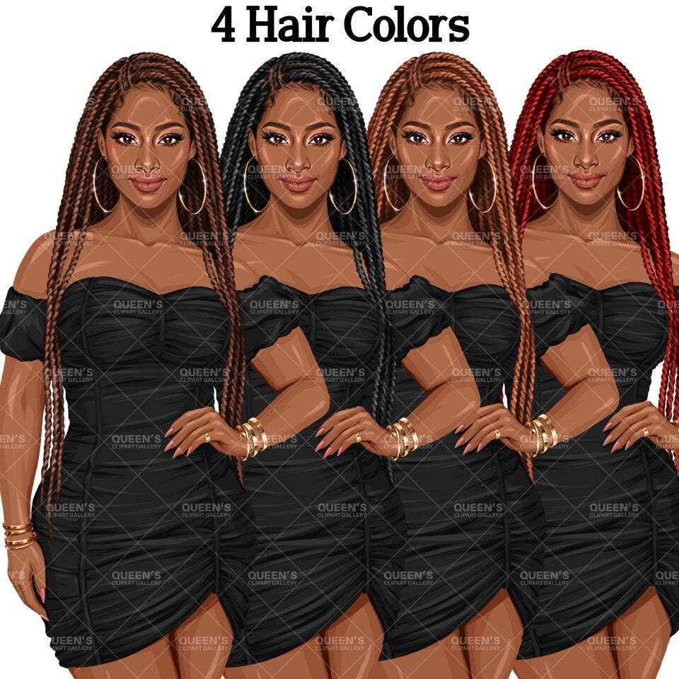 Elegant woman, Woman in dress, Black girl magic, Afro girl clipart, Fashion girl clipart, Black woman clipart, Boss lady, Curvy girl clipart