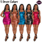 Black Woman Leather Dress Clipart | Afro Woman Fashion PNG | Curvy Woman Clipart | Fashion Illustration | Girl Boss Clipart